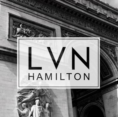 The logo or business face of "LVN HAMILTON"