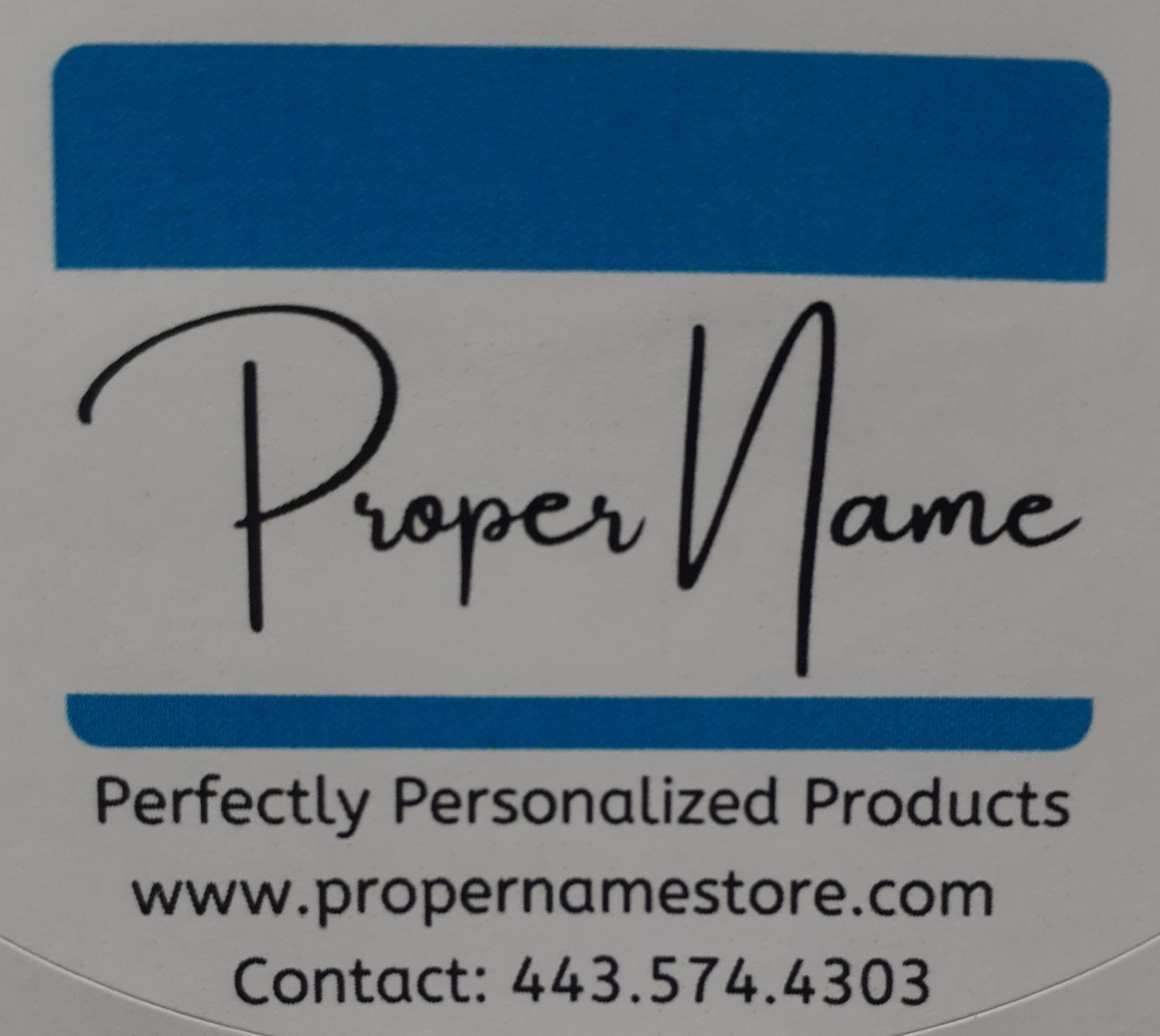 The logo or business face of "Proper Name"