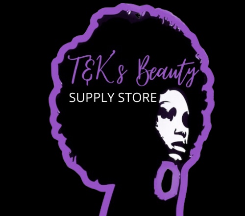 The logo or business face of "T&K’s Beauty Supply Store"