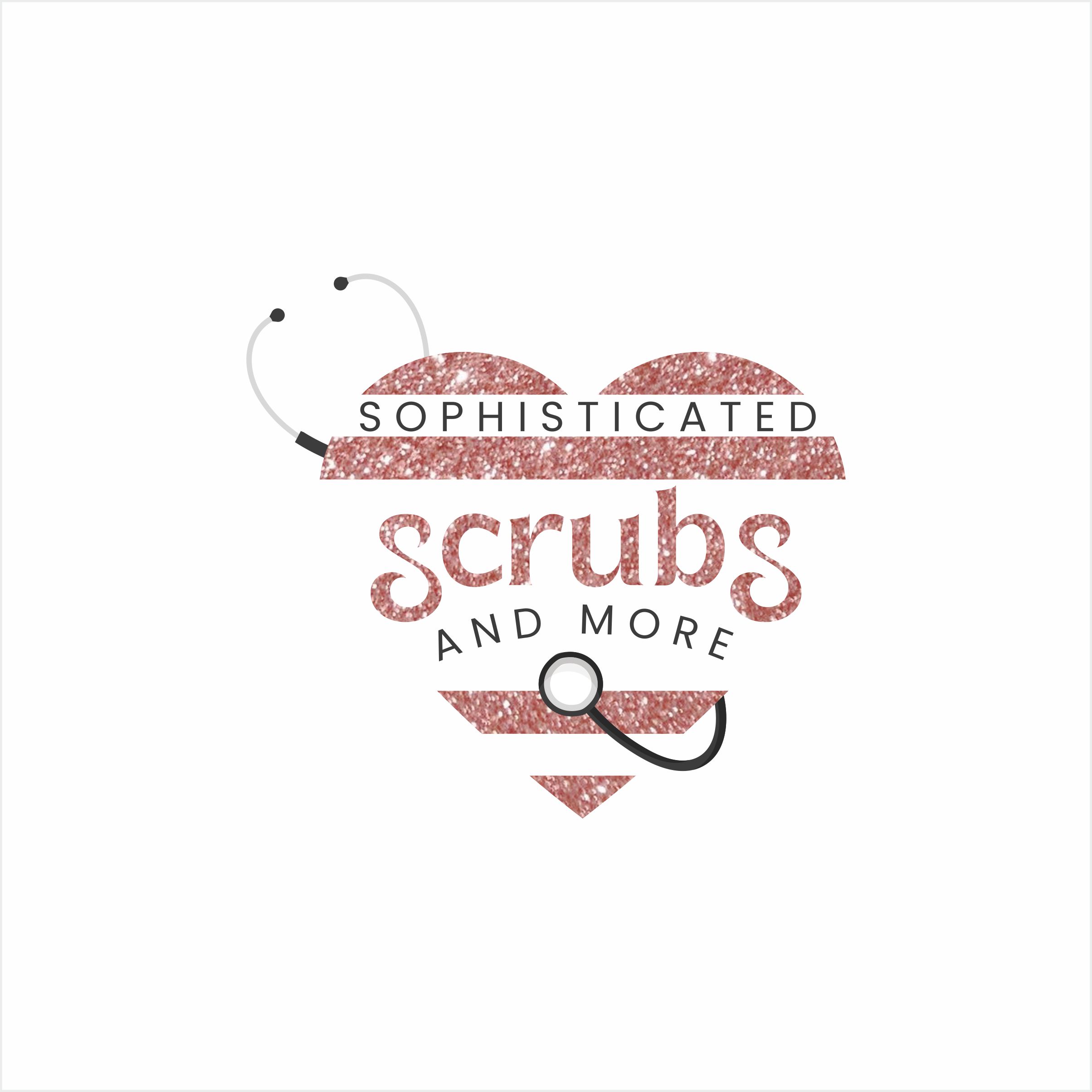 The logo or business face of "Sophisticated Scrubs & More, LLC"