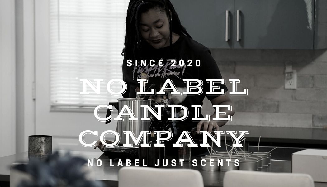 The logo or business face of "No Label Candle Company"