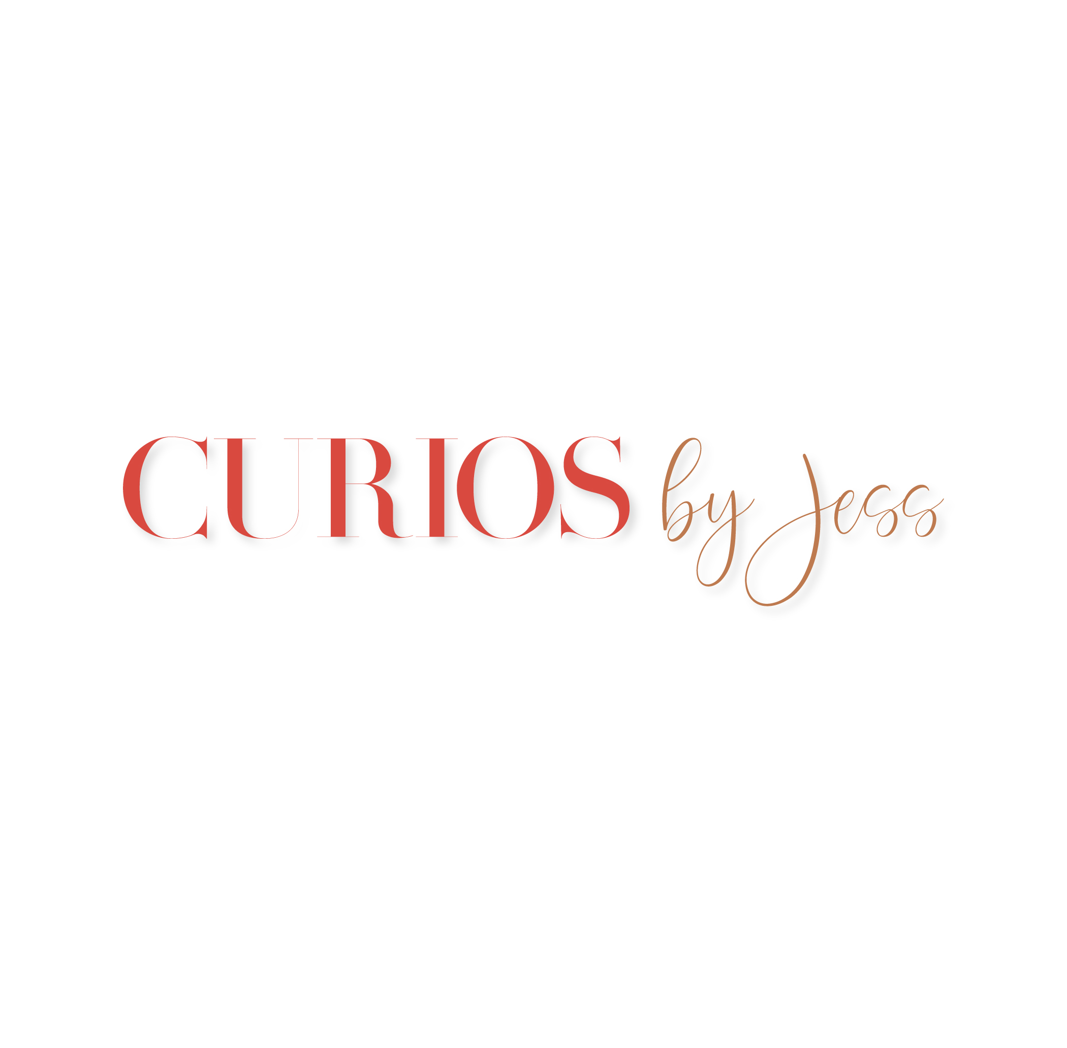 The logo or business face of "Curios by Jess"