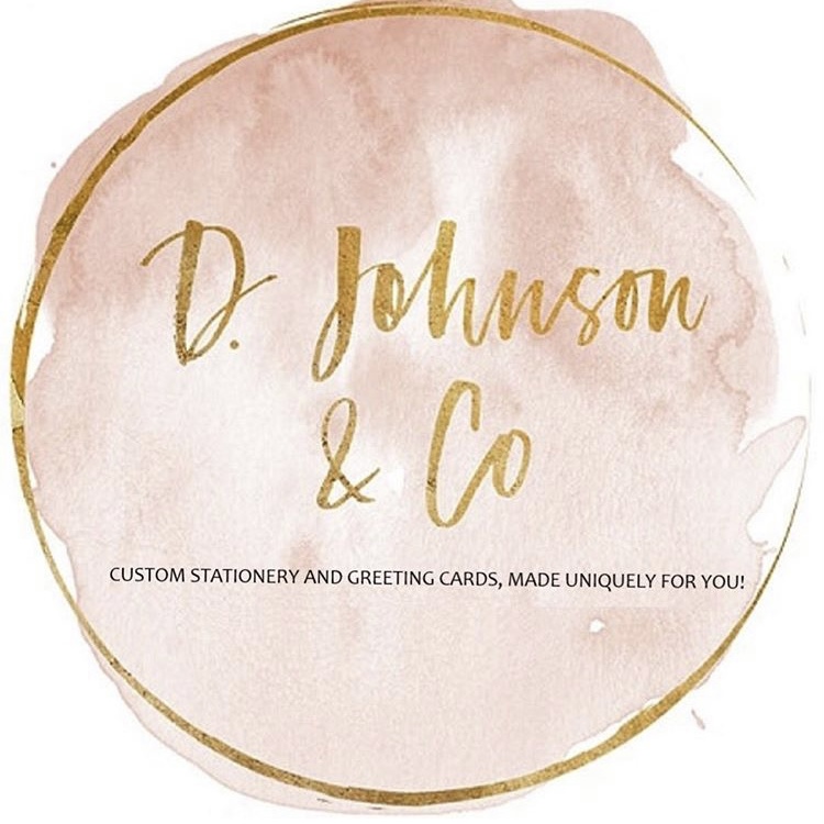 The logo or business face of "D. Johnson & Co Greetings"