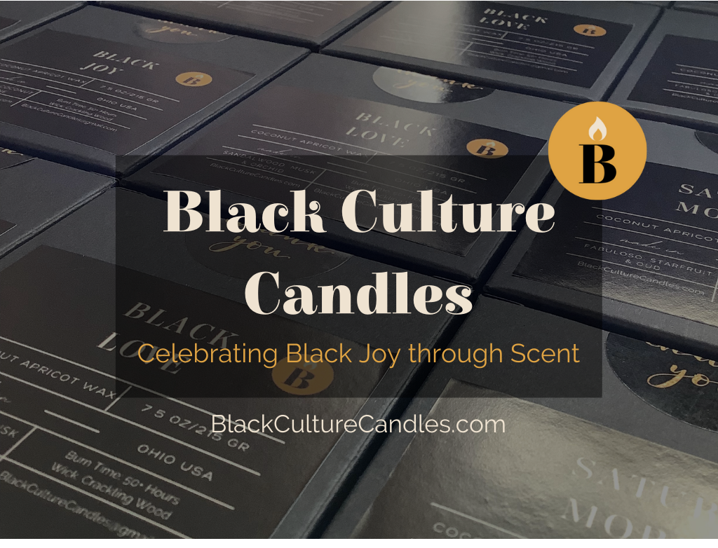 The logo or business face of "Black Culture Candles"