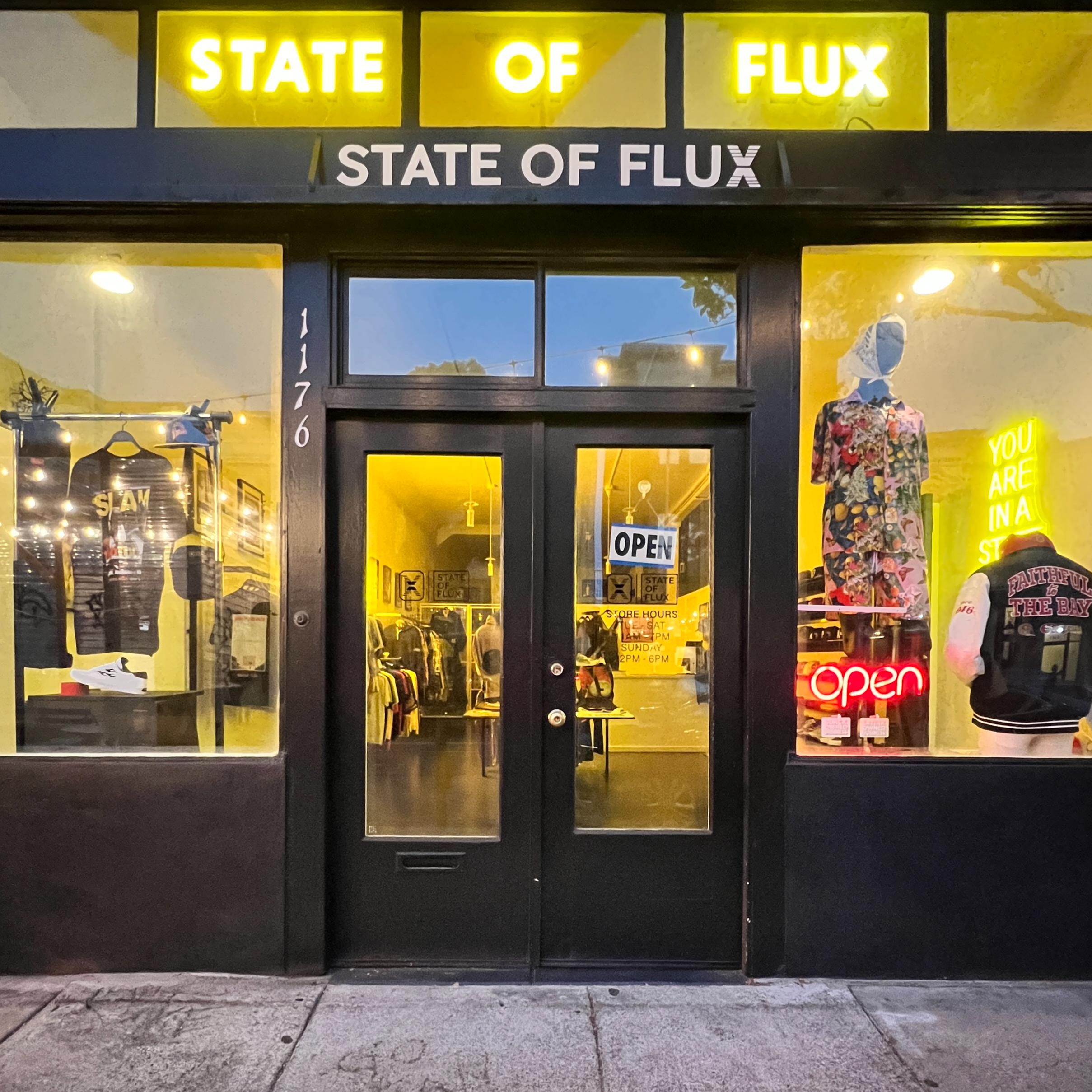 The logo or business face of "State Of Flux"