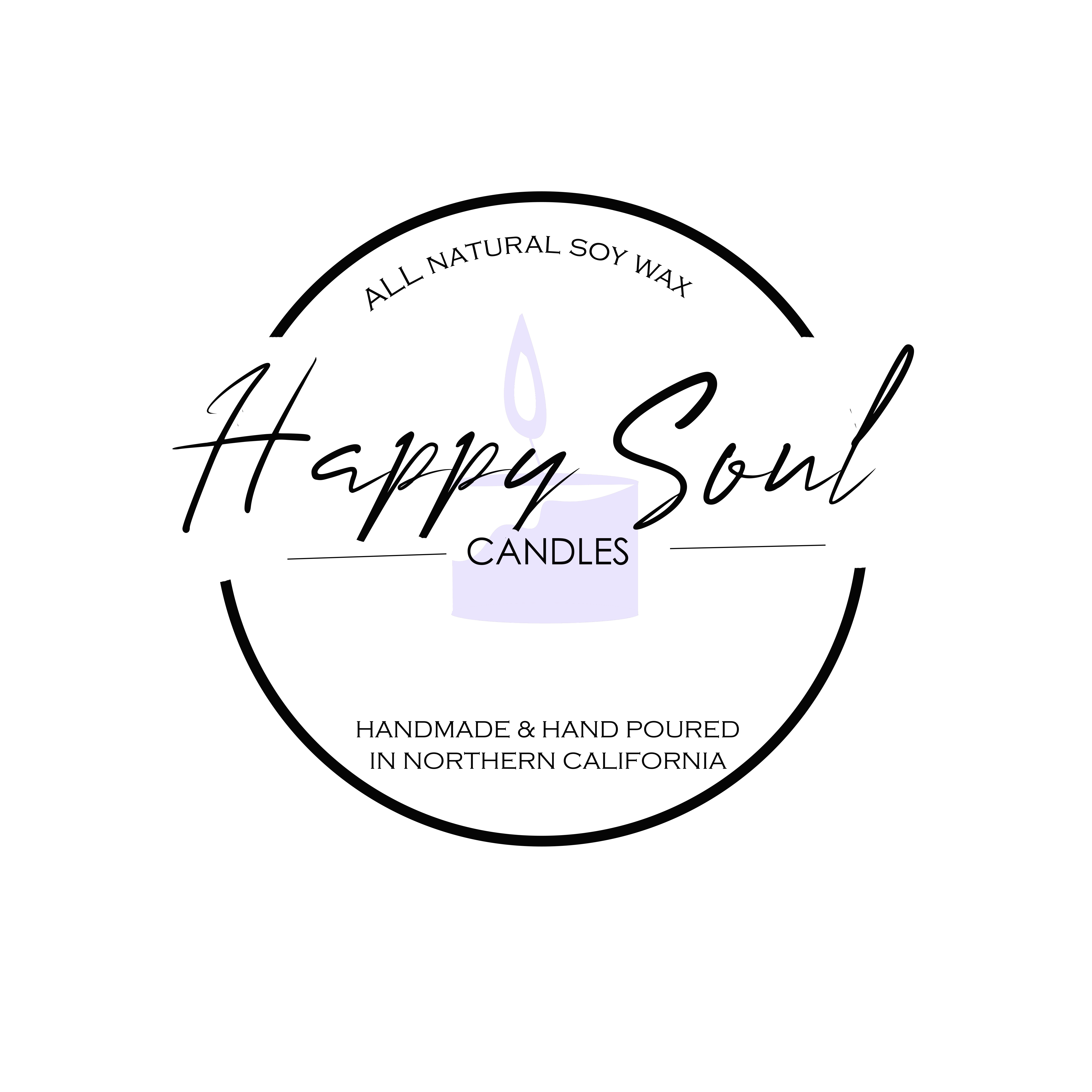 The logo or business face of "Happy Soul Candles"