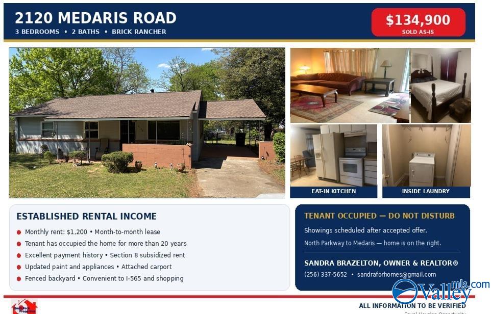 2120 Medaris Road Huntsville Alabama United States, for Sale, residential,  , A Better Choice Realty