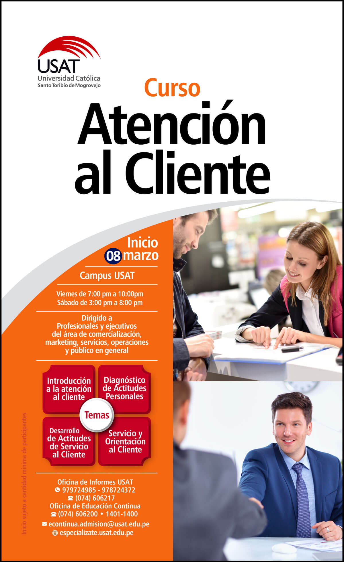 Curso Atención Al Cliente Especialízate En La Usat 9451