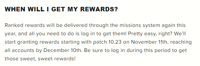 When will you get your rewards