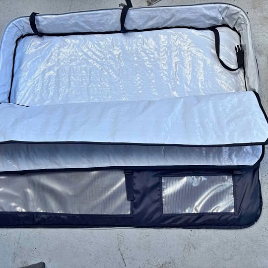 Wingfoiling setup including wing, hydrofoil and 2 boards