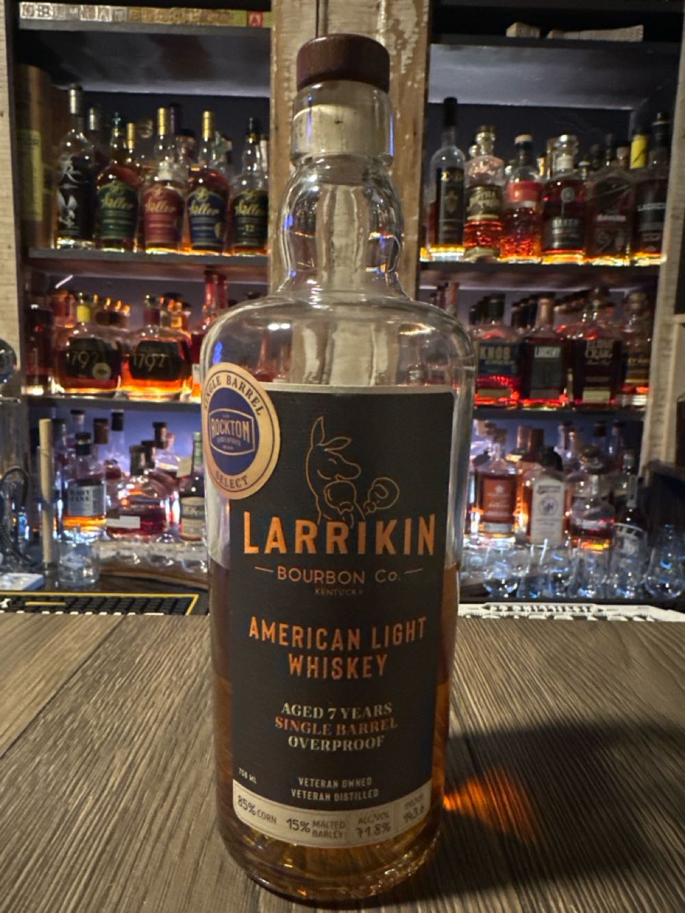 Larrikin American Light Whiskey 7 Year Single Barrel Overproof Rockton Liquor’s “Berry Bomb”