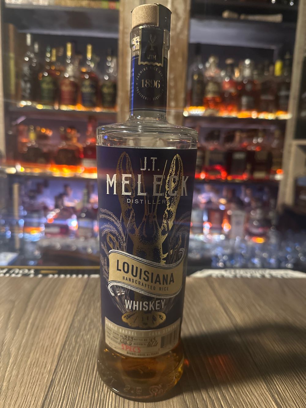 J.T. Meleck Single Barrel Cask Strength Rice Whiskey Spec’s Store Pick