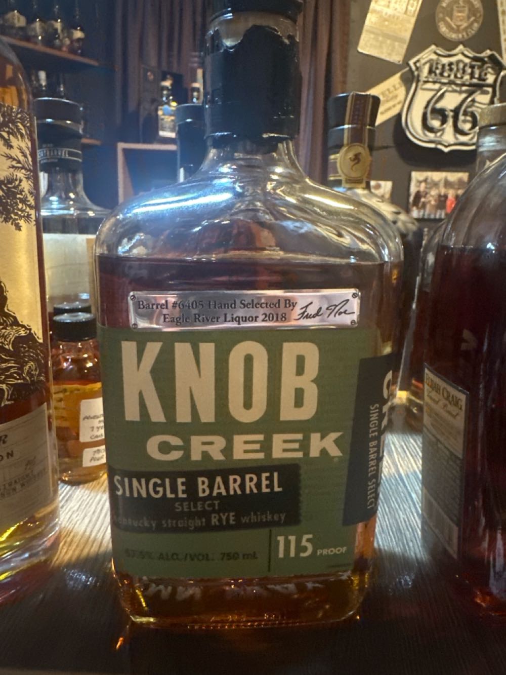 Knob Creek Single Barrel Rye 2018 Eagle River Liquor Store Pick Barrel #6405