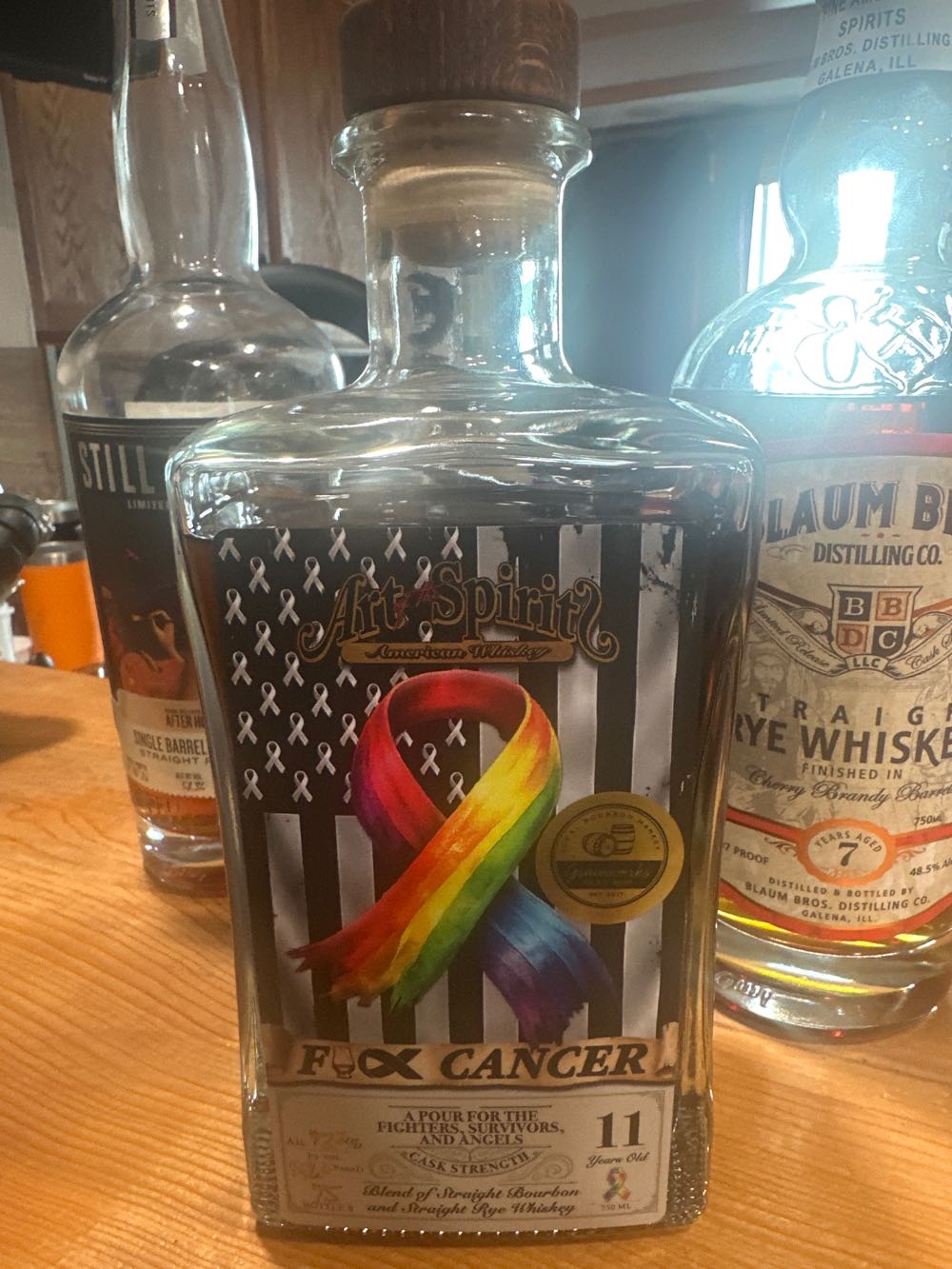 Art Of The Spirits Fuck Cancer 11 Year Bourbon/Rye Blend Grainworks Barrel Pick 2026 Bottle #75