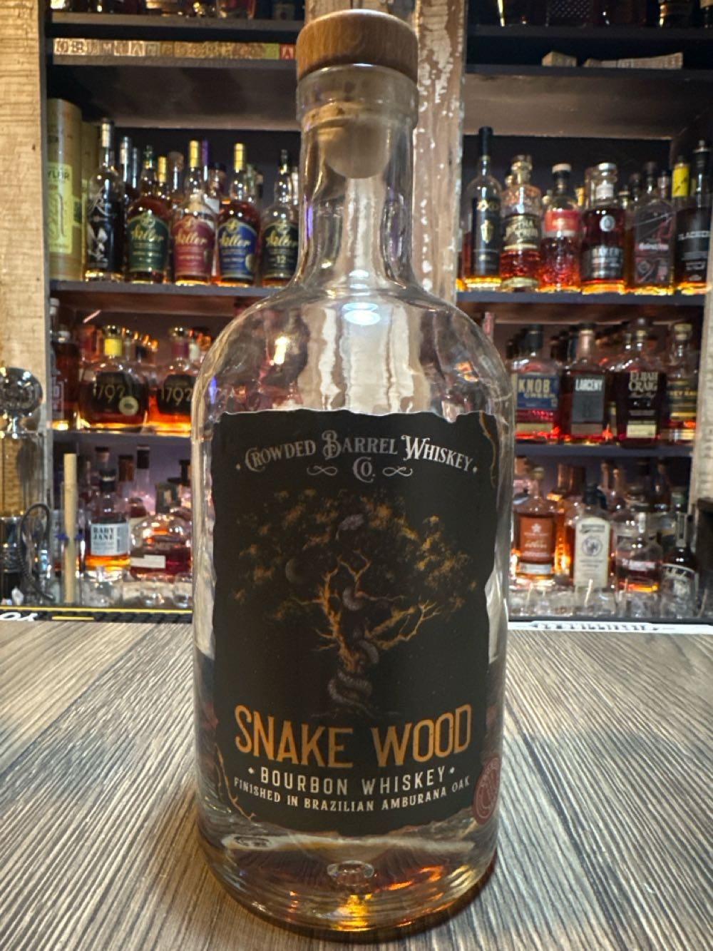 Crowded Barrel Whiskey Co. Snake Wood Bourbon Finished in Brazillian Amburana Oak