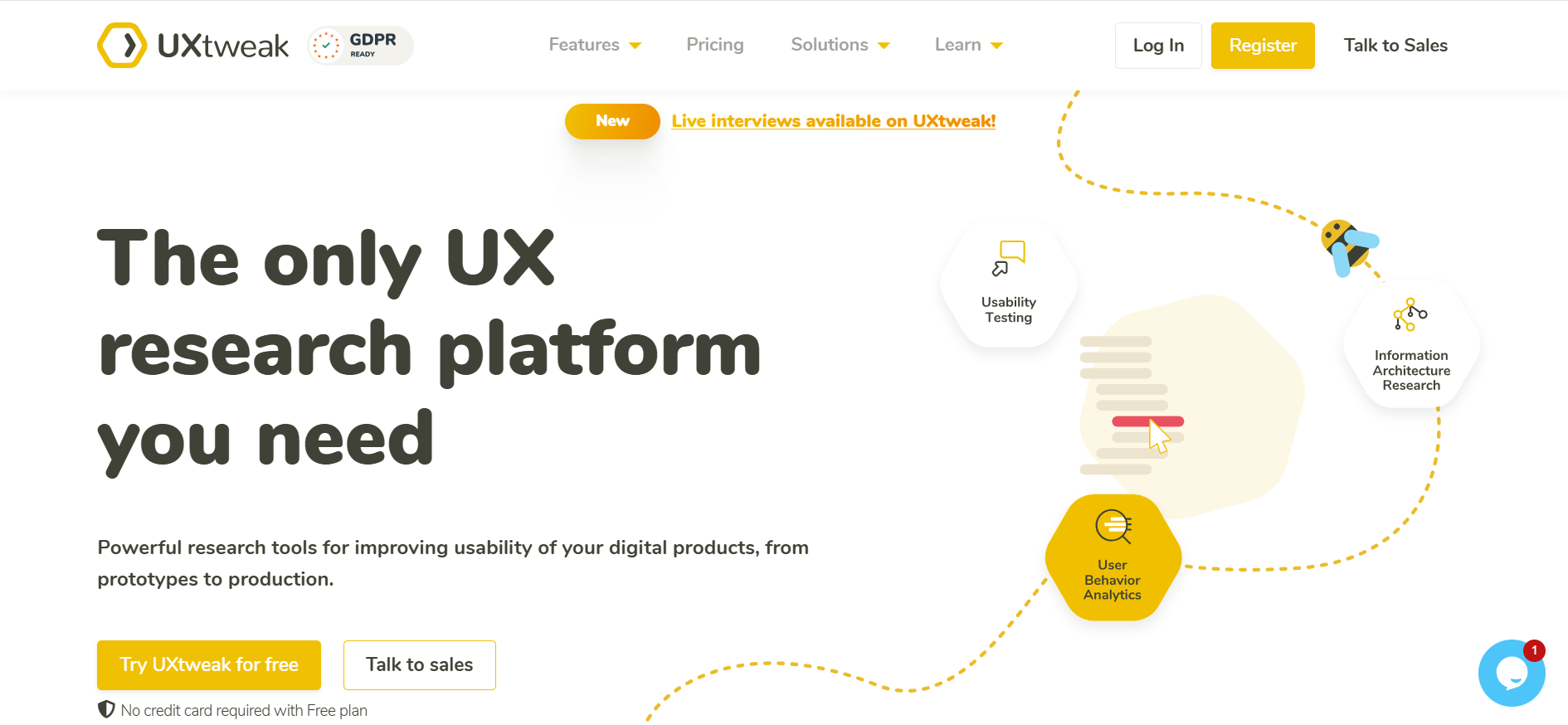 UXtweak website