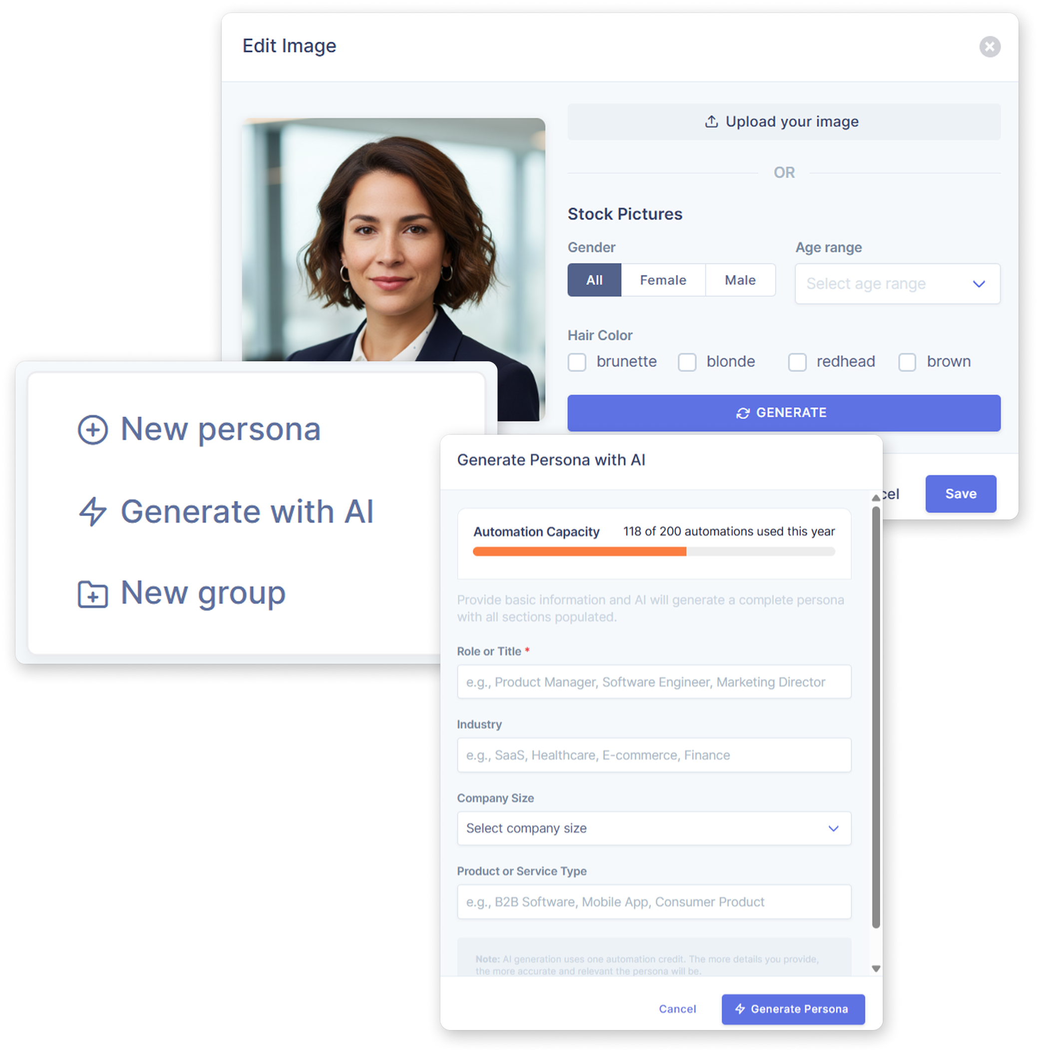AI generated persona