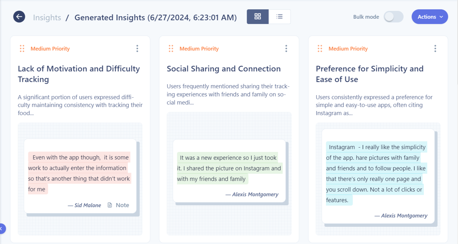 Generated Insights