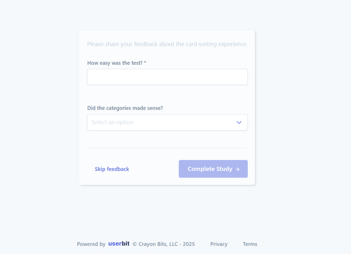 Participant view of post study questionnaire