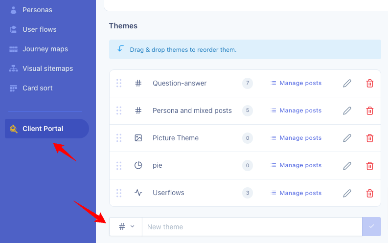 Create themes from the discovery manager