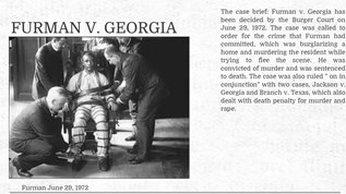 Furman v. Georgia by ngozi.gardiner1998 