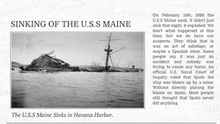 Sinking Of The U S S Maine By Rgrosch715 On Emaze