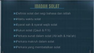 Maksud solat dari segi istilah