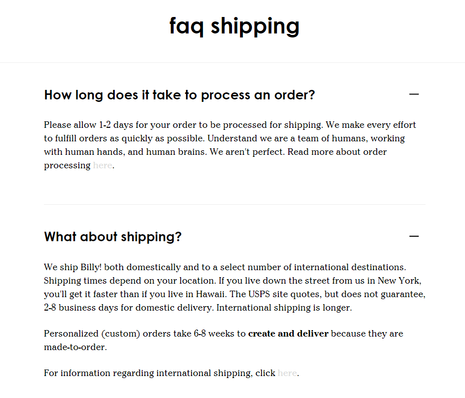 Shopify Shipping Template