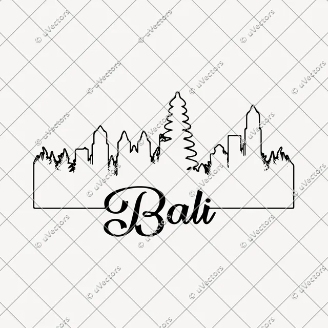 Bali Outline SVG