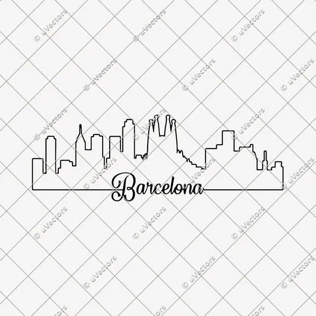 Barcelona Outline SVG