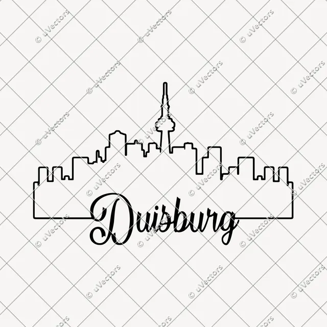 Duisburg Outline SVG