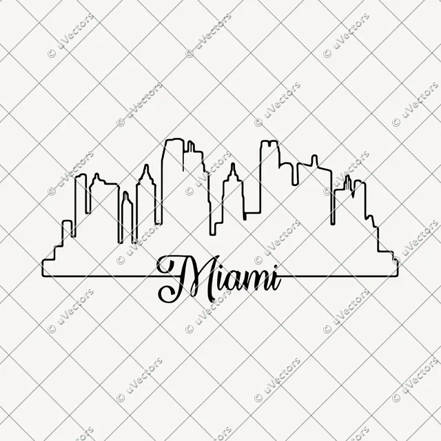 Miami Outlines Outline SVG