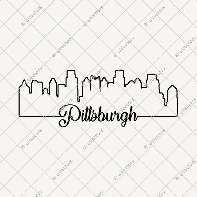 Pittsburgh Outlines Outline SVG