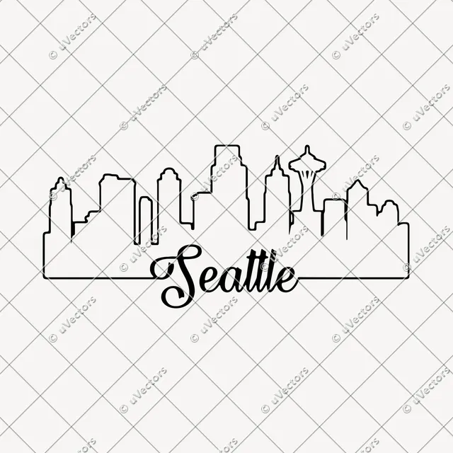Seattle Outlines Outline SVG
