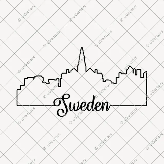 Sweden Outline SVG