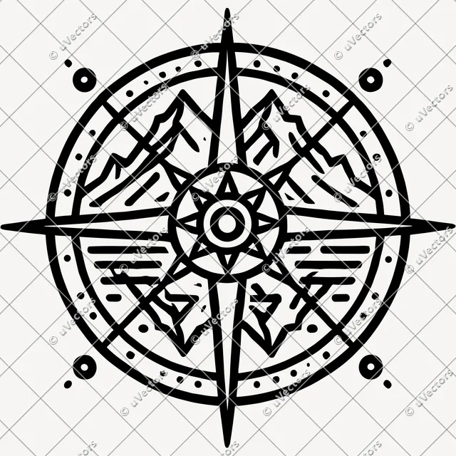 Compass Design 9 SVG