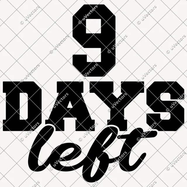 Days Countdown Design 9 SVG