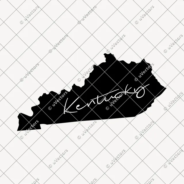 Handwriting Solid Kentucky SVG