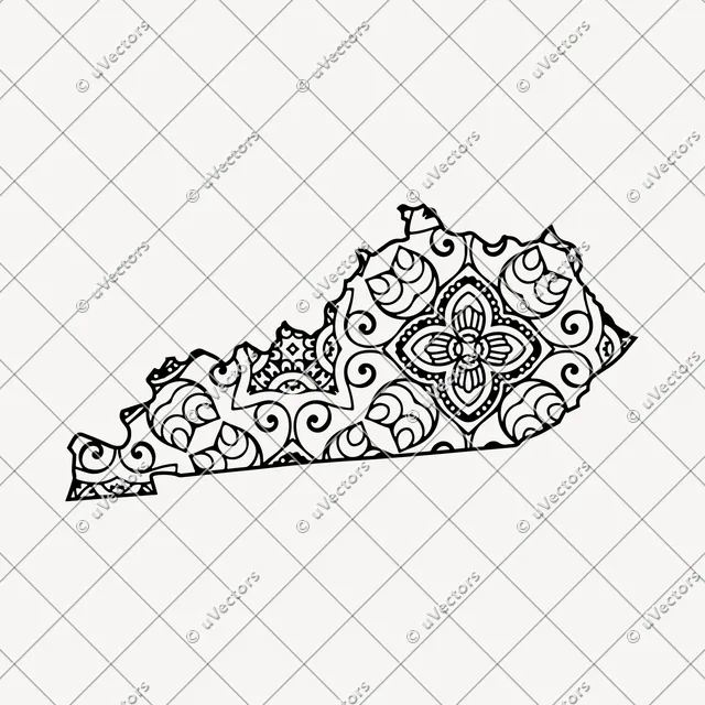 Mandala Kentucky SVG