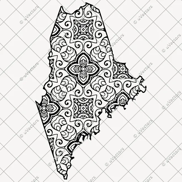 Mandala Maine SVG