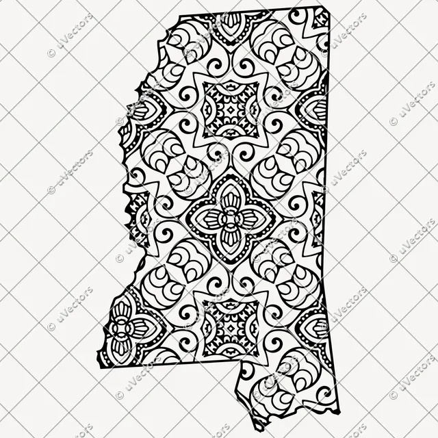 Mandala Mississippi SVG