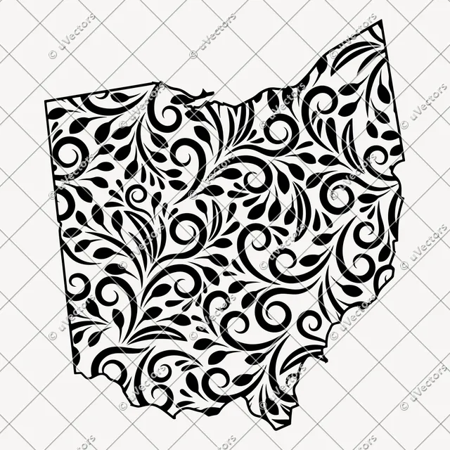 Floral Ohio SVG