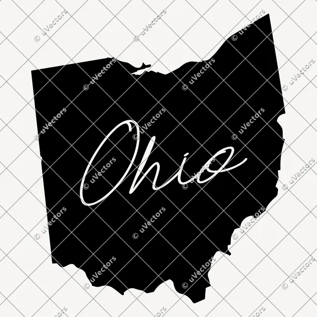 Handwriting Solid Ohio SVG