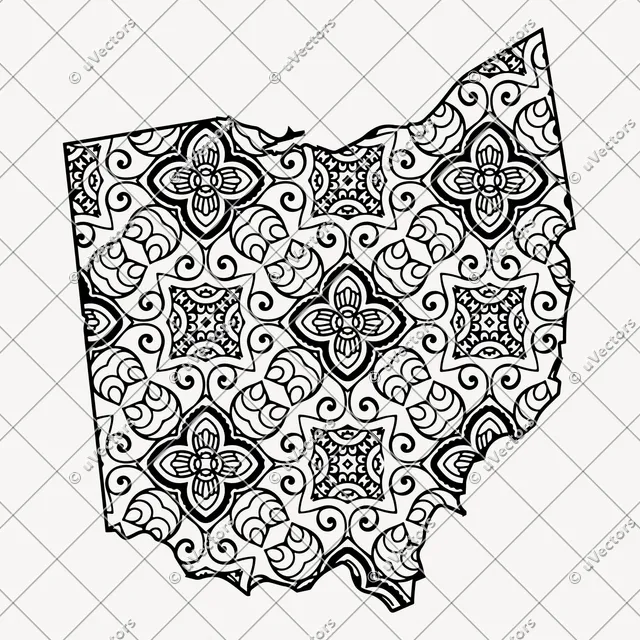 Mandala Ohio SVG