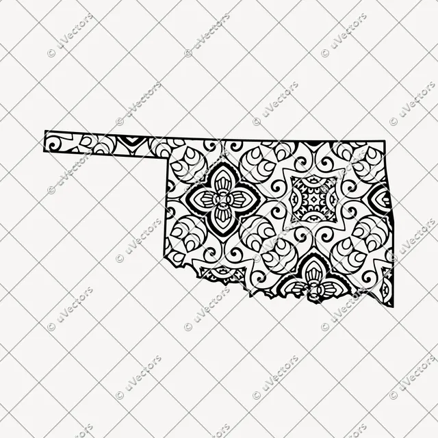 Mandala Oklahoma SVG