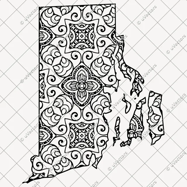 Mandala Rhode Island SVG