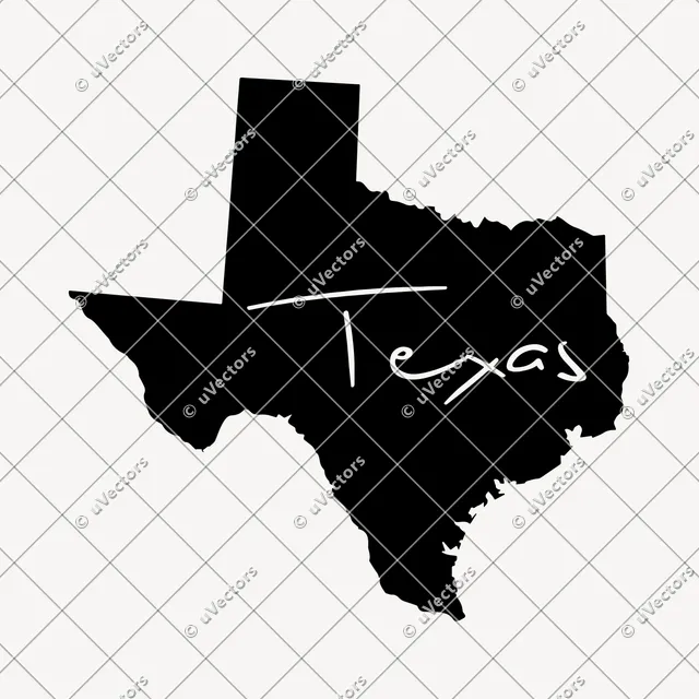 Handwriting Solid Texas SVG