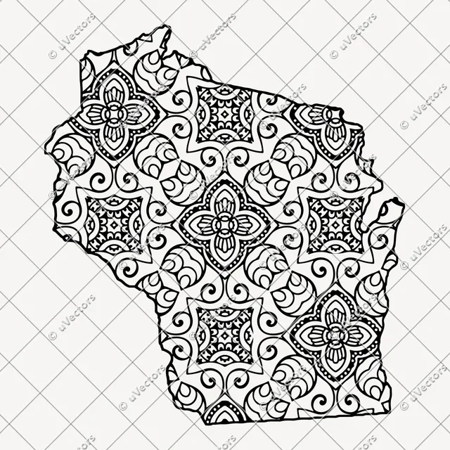 Mandala Wisconsin SVG