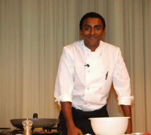close up of chef smiling