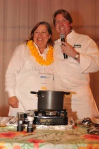 close up of chefs smiling